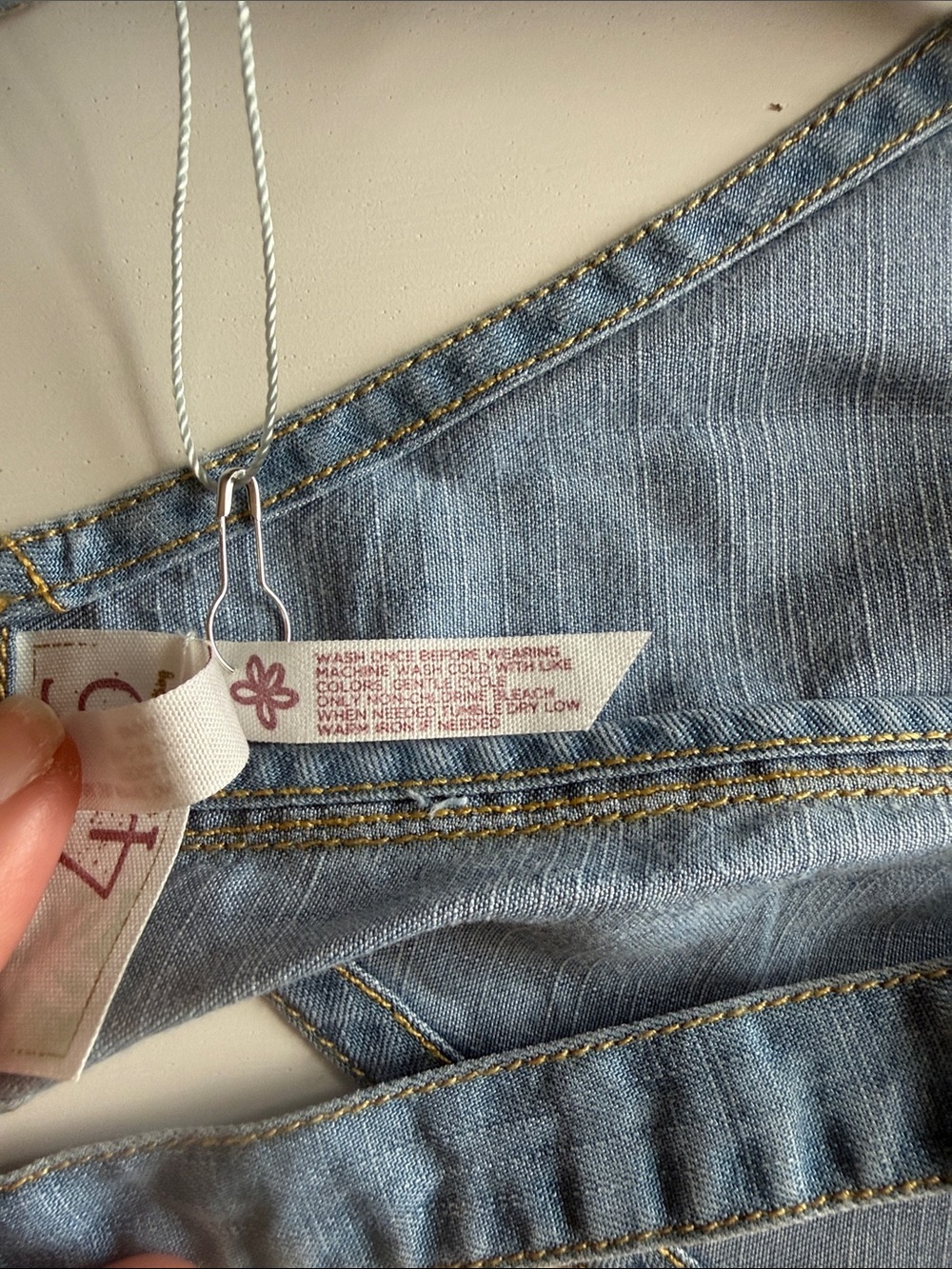 Matilda Jane (435) Light Blue Denim Chambray Overall Shorts Sz 12 NWT - Picture 6 of 11